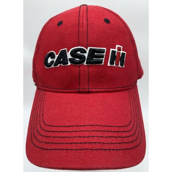 Case Agriculture Farm Heavy Equipment Baseball Hat Cap Red Black Logo - Picture 1 of 13